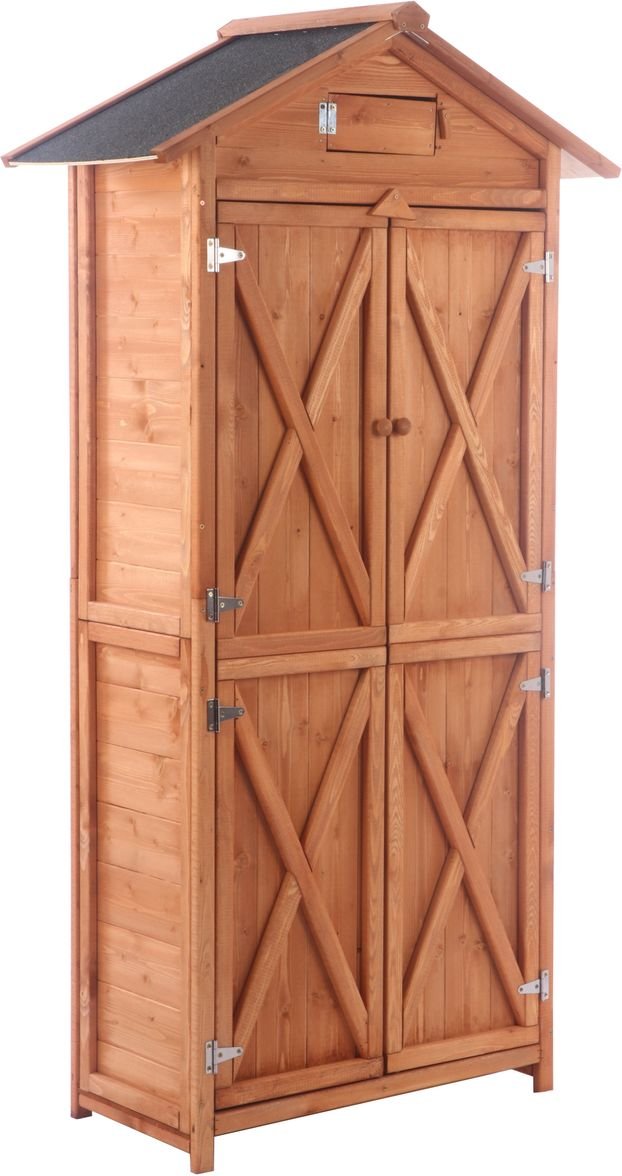 Werkzeugschrank aus Holz, ca. 88 x 45,5 x 168 cm - Braun