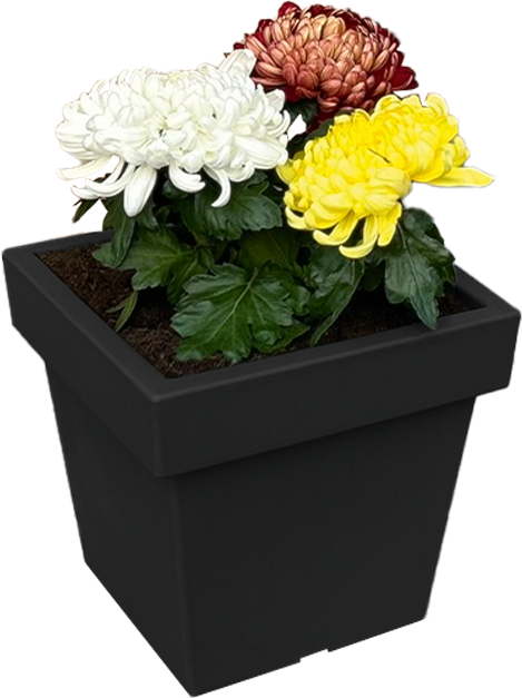 Pflanztopf „Vigo“ eckig - 7,5 L Anthrazit