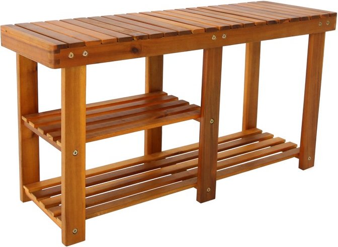 Universal-/Schuhregal Akazienholz 87 x 28 x 45cm