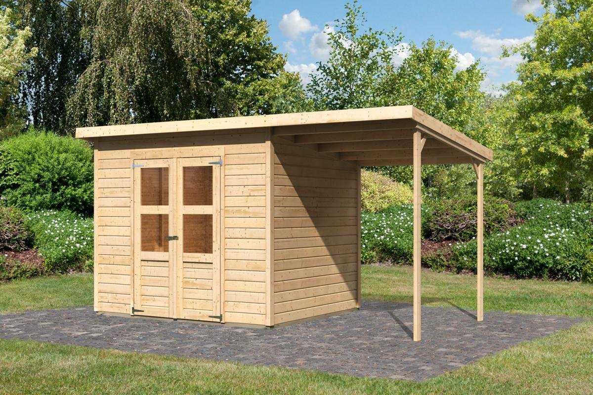 Thumbnail - Gartenhaus Schönefeld 5 mit Anbaudach