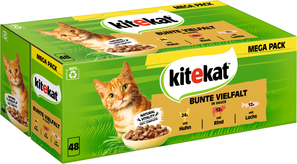 Portionsbeutel Multipack Bunte Vielfalt in Sauce 3 Varietäten 48 x 85g