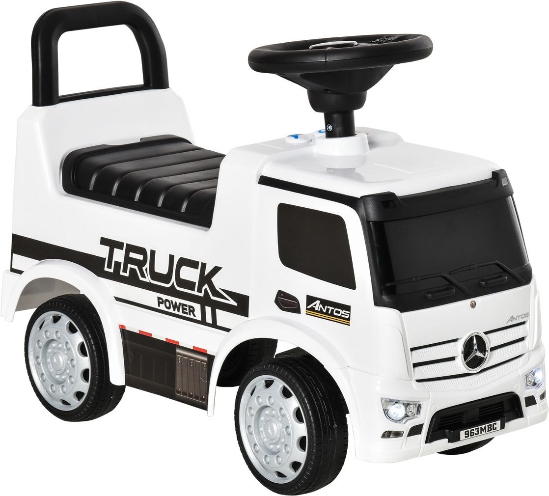 Rutscherfahrzeug Rutscherauto Babyrutscher Kinderfahrzeug lizenziert von Mercedes ANTOS-LKW-Stil mit Licht für Kinder vo...