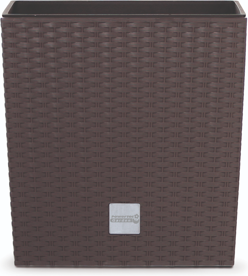 Rattanoptik-Blumentöpfe inkl. Einsatz - ca. 54 Liter, Braun