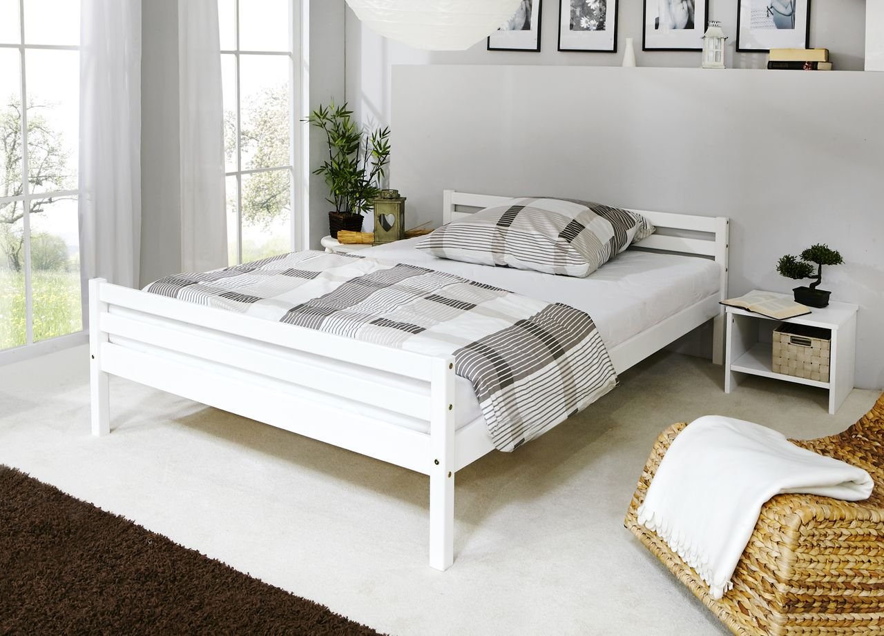 Doppelbett 140er Nadine weiß