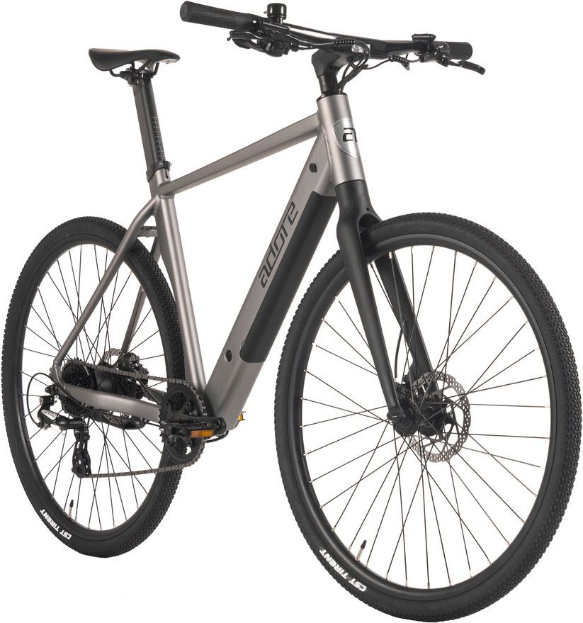 Thumbnail - ADORE E-Citybike 28" Alu Urban Bike Stadtfahrrad UBR-770 Heckmotor 35NM / 9,8Ah Stahlgrau matt