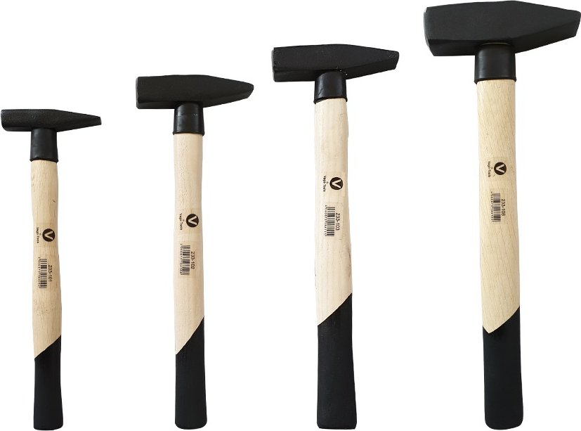 Thumbnail - Profi 4 tlg Set Schlosserhammer Schlosser Hammer 100 200 300 800 g