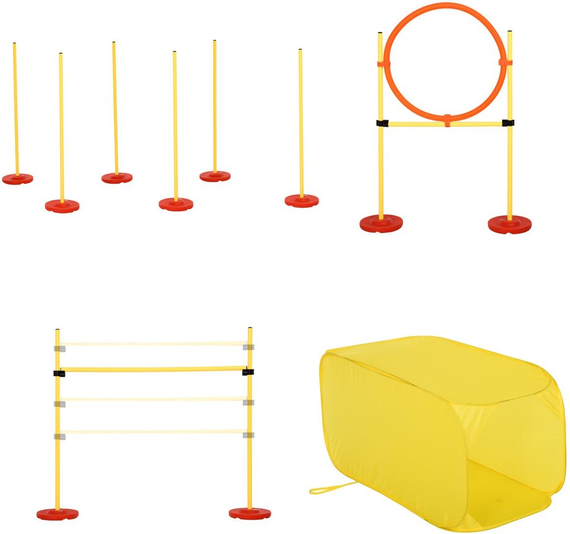 Thumbnail - Hunde Agility Hürden Set Hundetraining Hindernislauf Tunnel Kunststoff