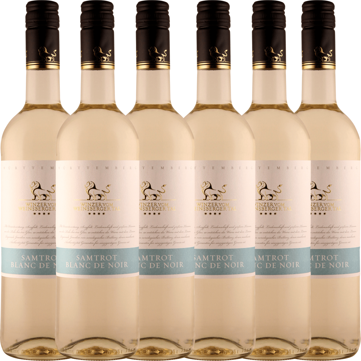 Thumbnail - Winzer vom Weinsberger Tal Samtrot Blanc de Noir Qualitätswein 0,75 l 6er Karton