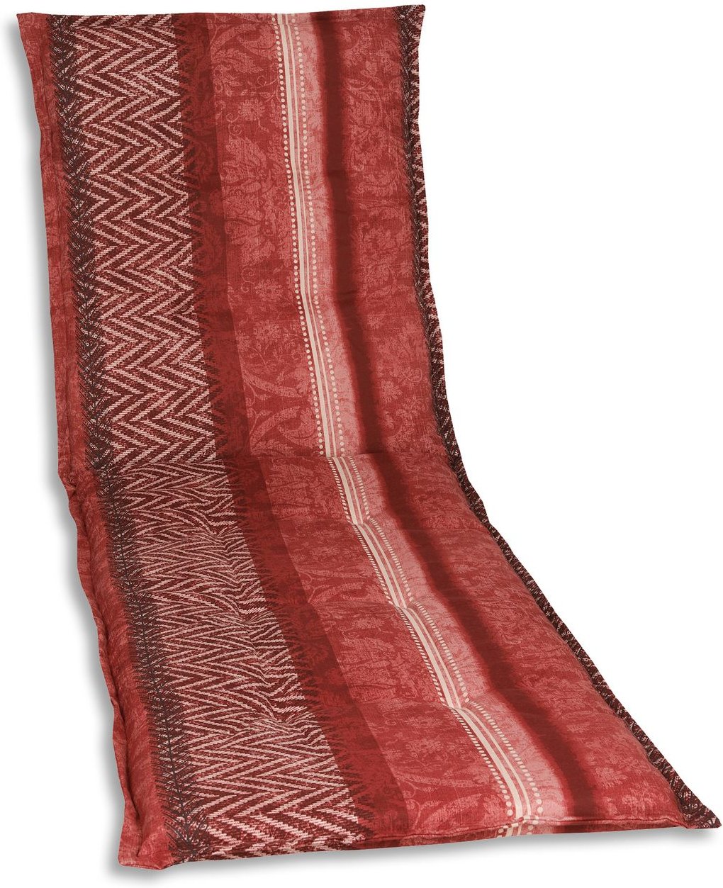 Liegenauflage Zick Zack Streifen rot