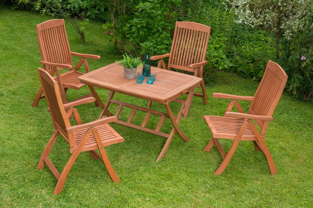 Gartenmöbelset Maracaibo 5tlg. Klappausziehtisch