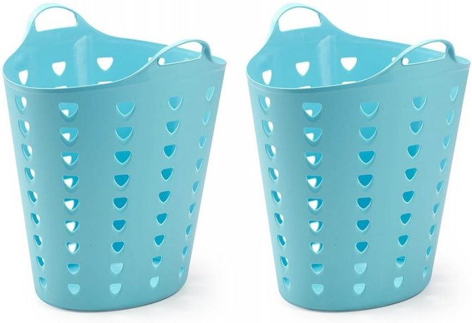 Set: 2 x Kreher Flexibler Tragekorb 65 Liter (Blau)