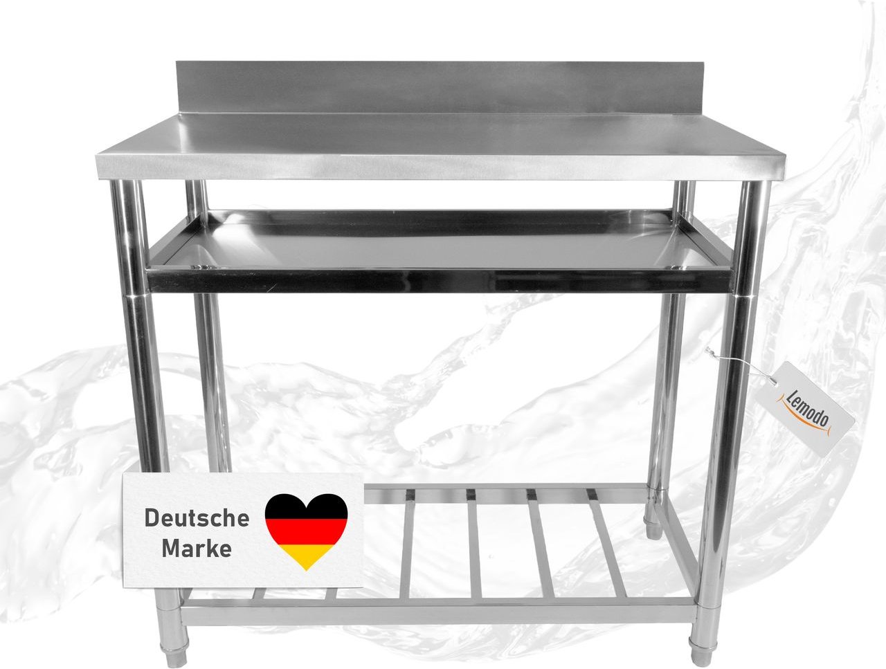 Höhenverstellbarer Edelstahltisch, Robuster Arbeitstisch für Outdoorküche, Filetiertisch