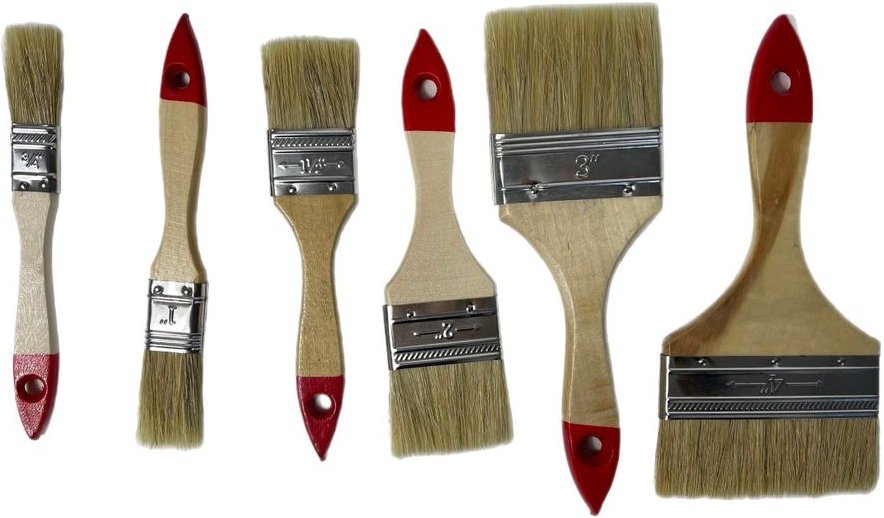 Lasurpinsel Flachpinsel 72 tlg Set Flachpinsel 20/25/38/50/75/100mm