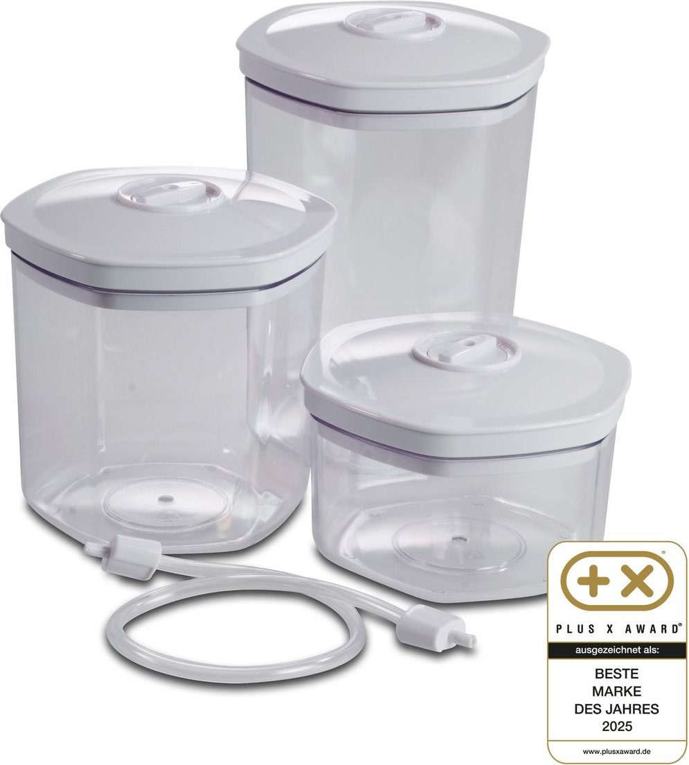 Vakuumierbehälter sechseckig weiss/transparent, 700/1400/2000 ml