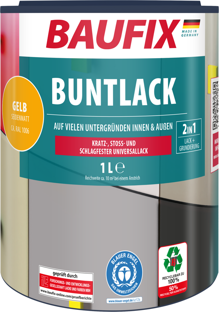 Buntlack seidenmatt gelb