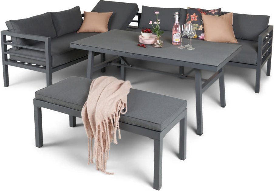 Alu-Lounge SEBASTIAN 14tlg. Ecksofa Set