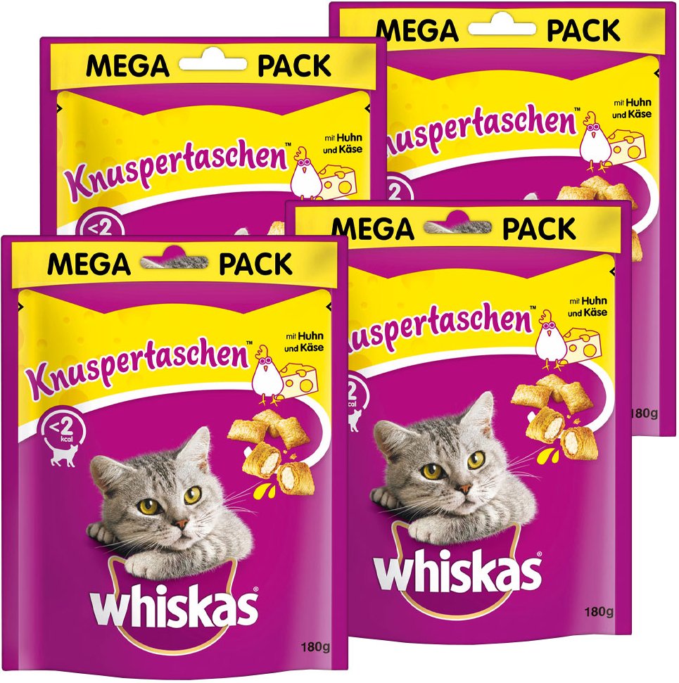 KNUSPERTASCHEN™ Beutel mit Huhn und Käse 180g - 4er Set