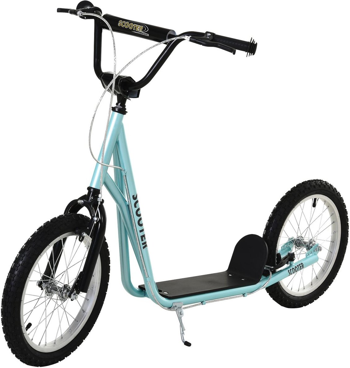 Tretroller Kinderroller Scooter Cityroller Luftreifen verstellbar Hellblau