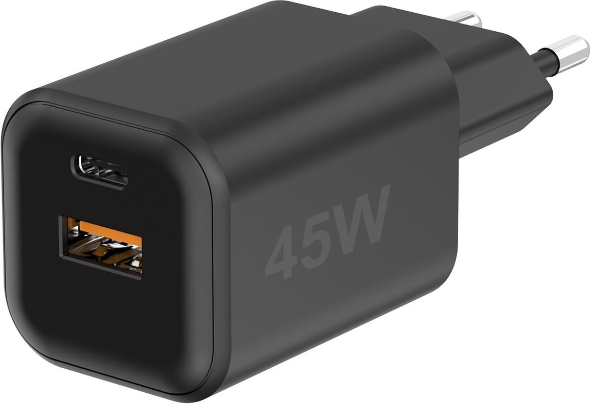 Fontastic USB Ultra Schnell-Reiselader Mini GaNto45 schwarz