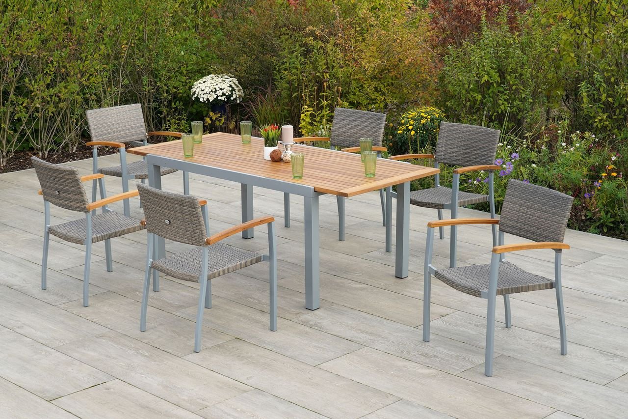 Silano Set 7tlg. Ausziehtisch