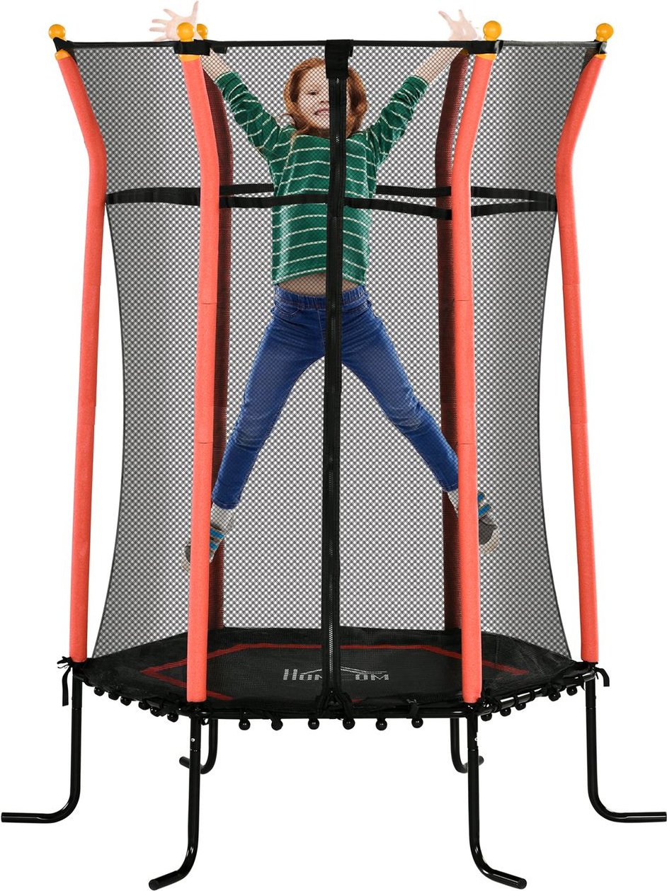Thumbnail - Kinder Trampolin Ø163,5 cm, Indoor Trampolin, Kindertrampolin bis 50 kg Rot