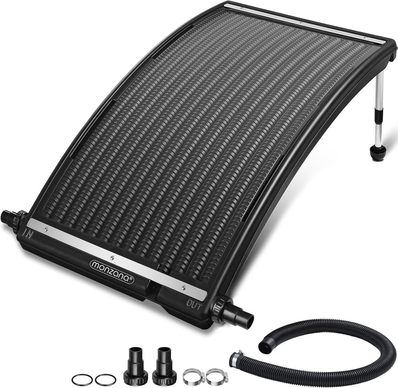 monzana Poolheizung Solar Anthrazit 110x69x14cm Sonnenkollektor Solarheizung
