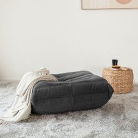 HOME DELUXE Relaxsessel Hocker CHILL Anthrazit