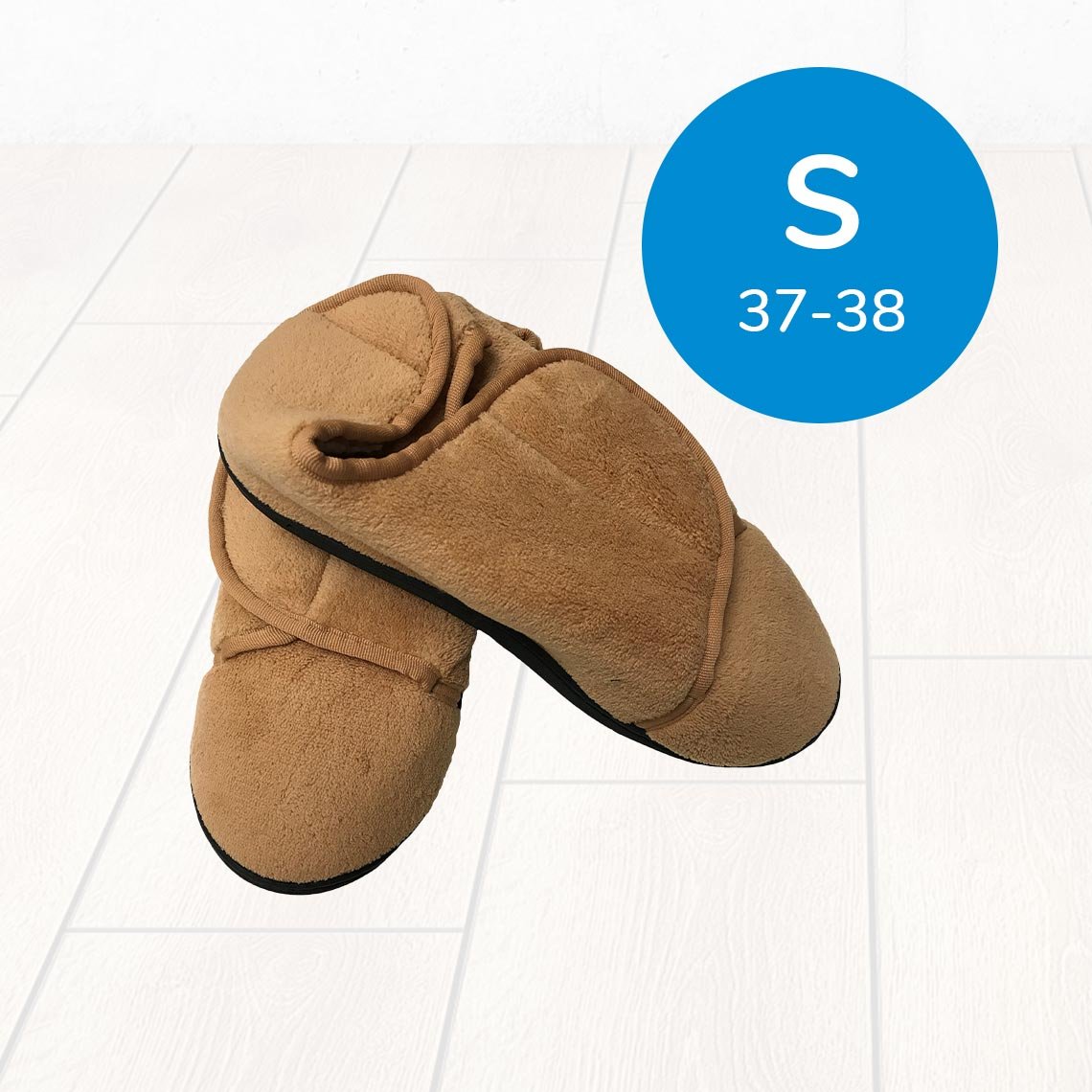 Comfy Wraps Hausschuhe mit Gelkern / S / cafe