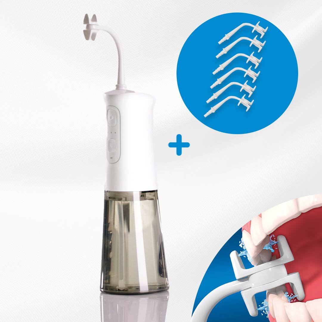 CorpCare MiracleSmile elektrische Munddusche inkl. 6 H-förmige Reinigungsaufsätze