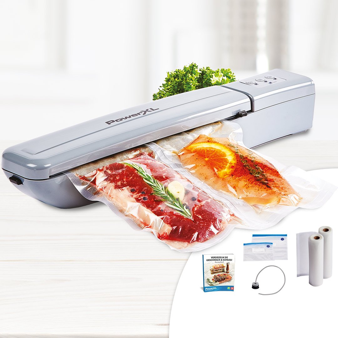 PowerXL Duo NutriSealer 6in1 Vakuumiergerät inkl. Folien & Beutel