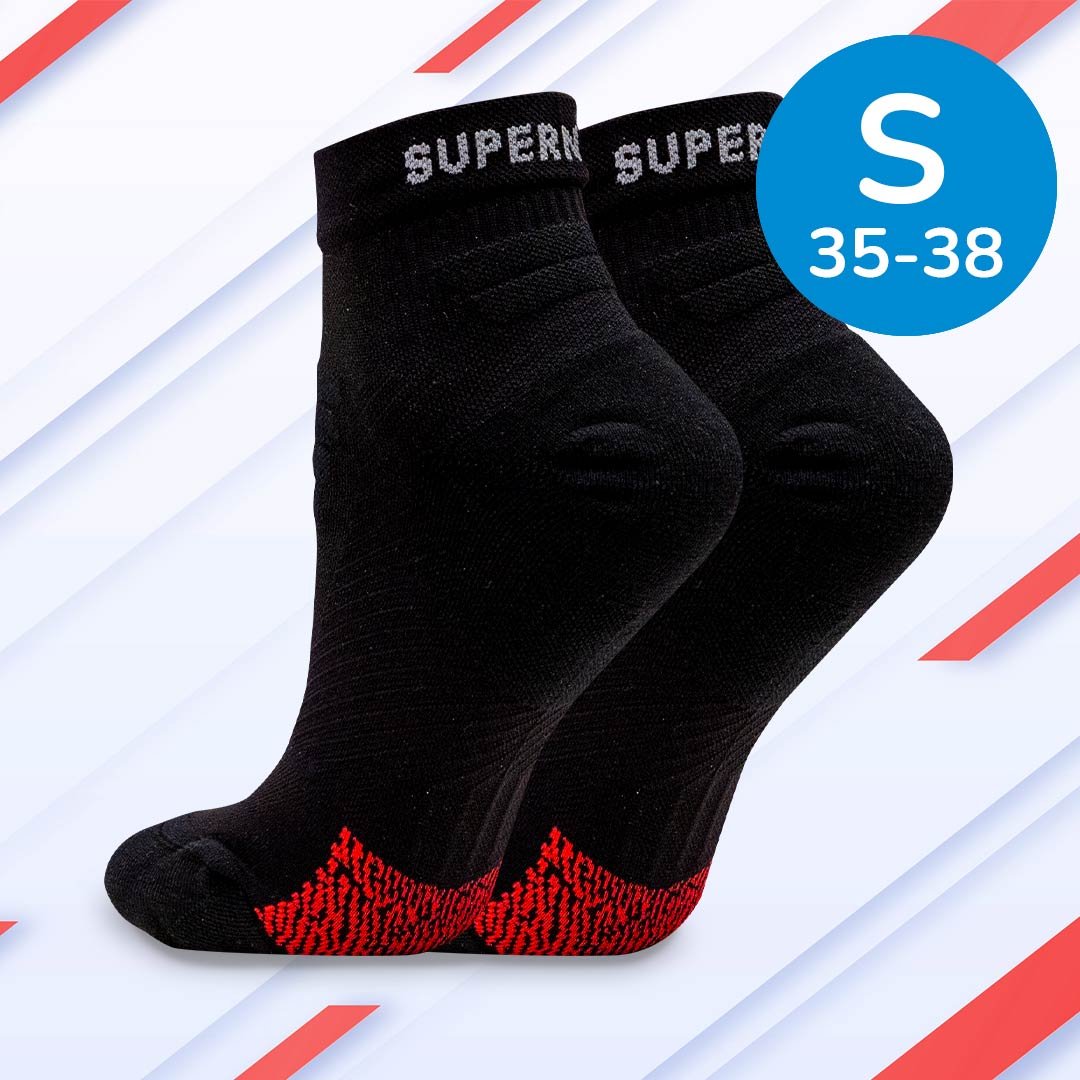 SuperNeuro Athletic Mini Crew Socken schwarz / S (35-38)