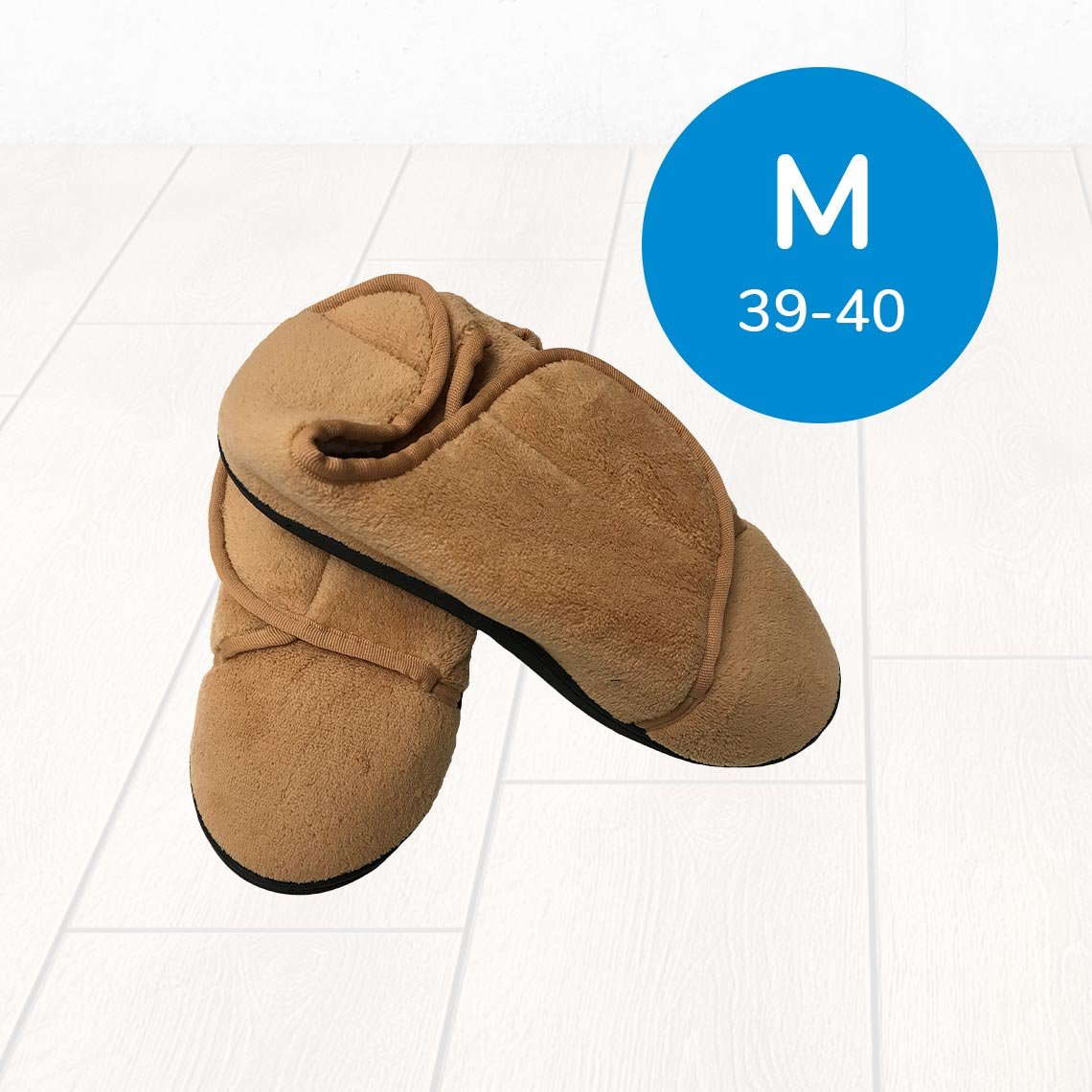 Comfy Wraps Hausschuhe mit Gelkern / M / cafe