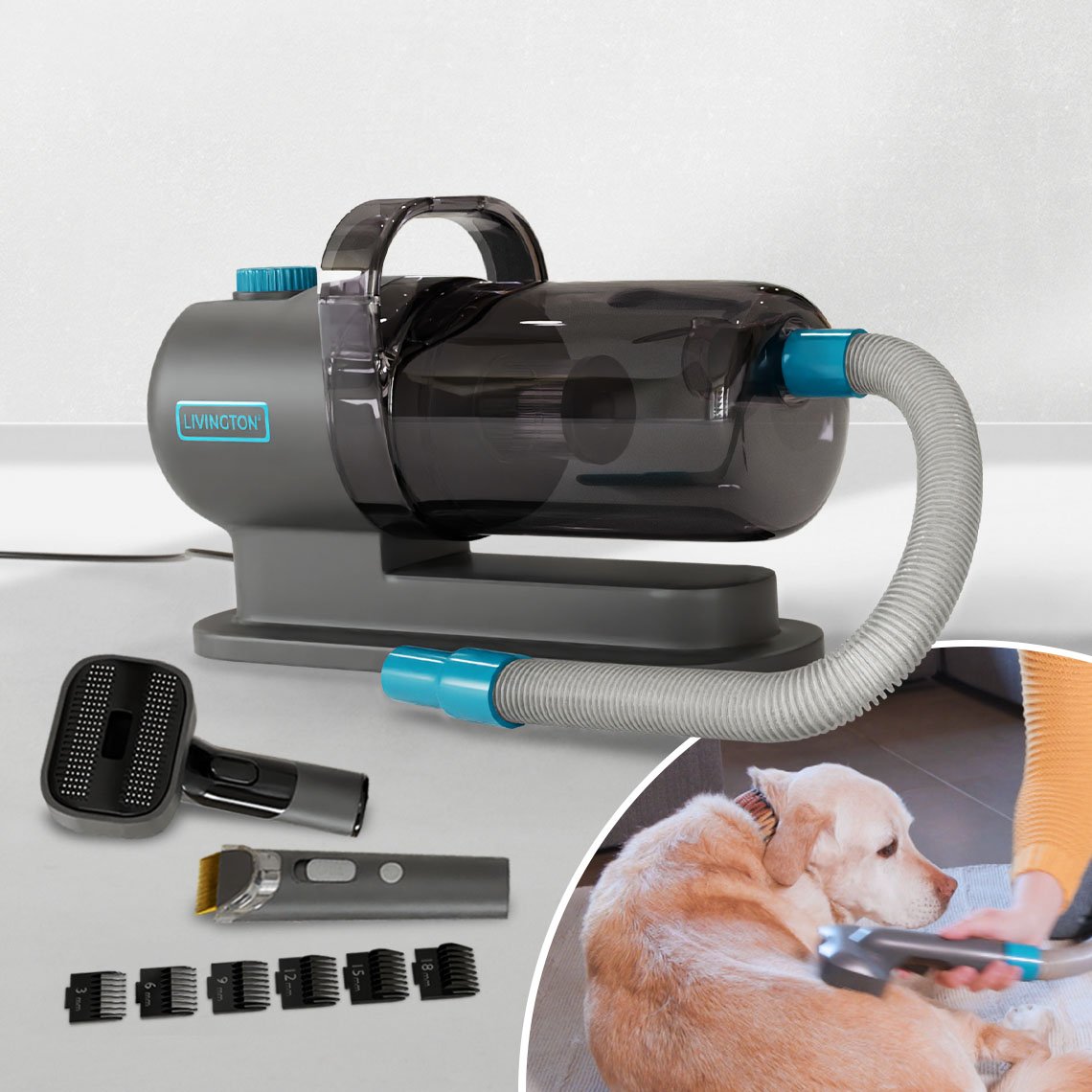Livington FurVac Pro Tierhaarsauger Komplettset inkl. Trimmer