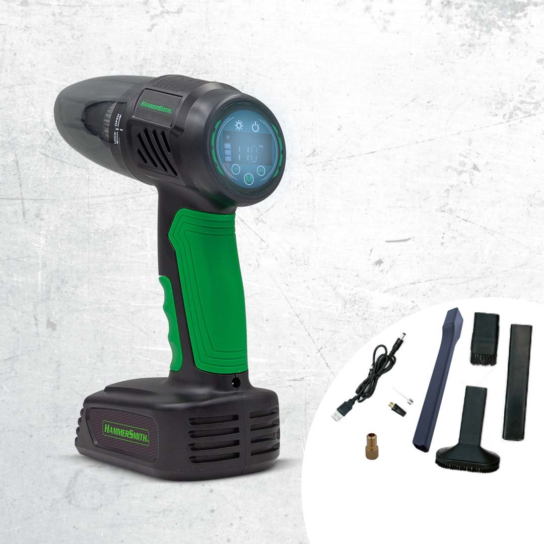 Hammersmith AirStorm Akku Handstaubsauger & Luftkompressor inkl. Zubehör GRATIS (B-Ware)