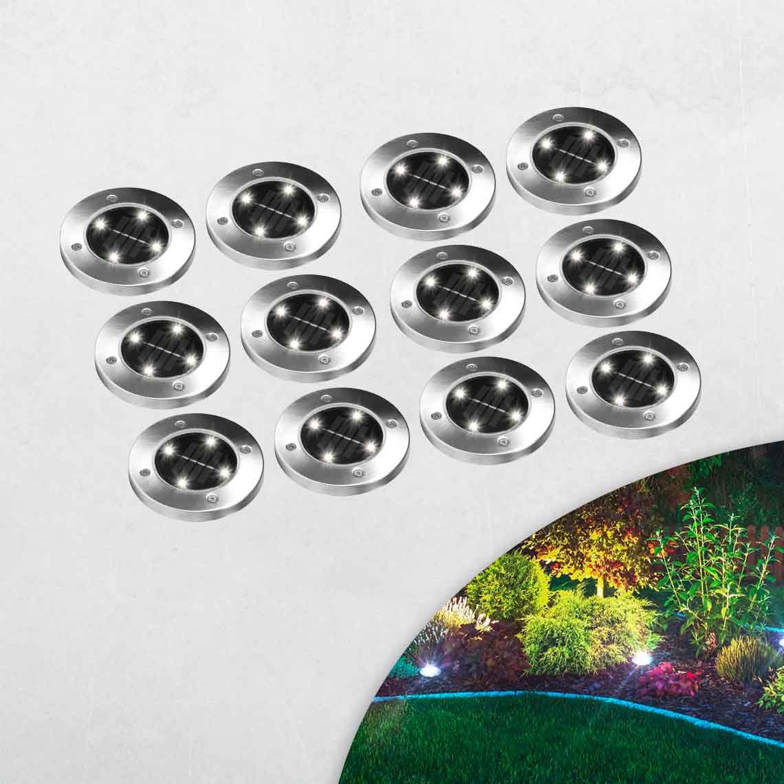 Disk Lights Solarleuchte 12er Set