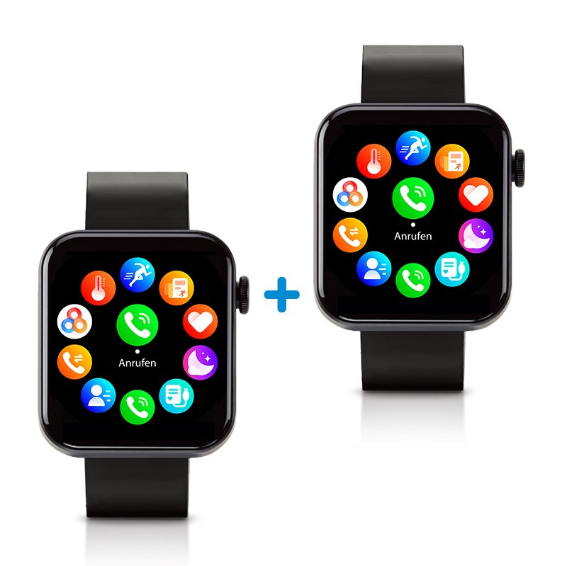 Kendox LifeTracker Smartwatch & Fitnessuhr Sparset 2 Stk.
