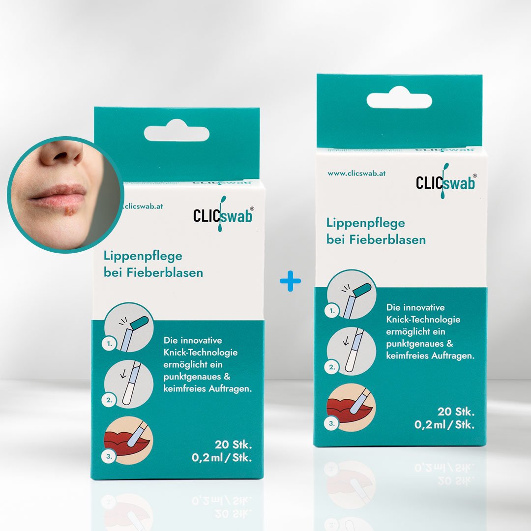 CLICswab Lippenpflege bei Fieberblasen DOPPELPACK