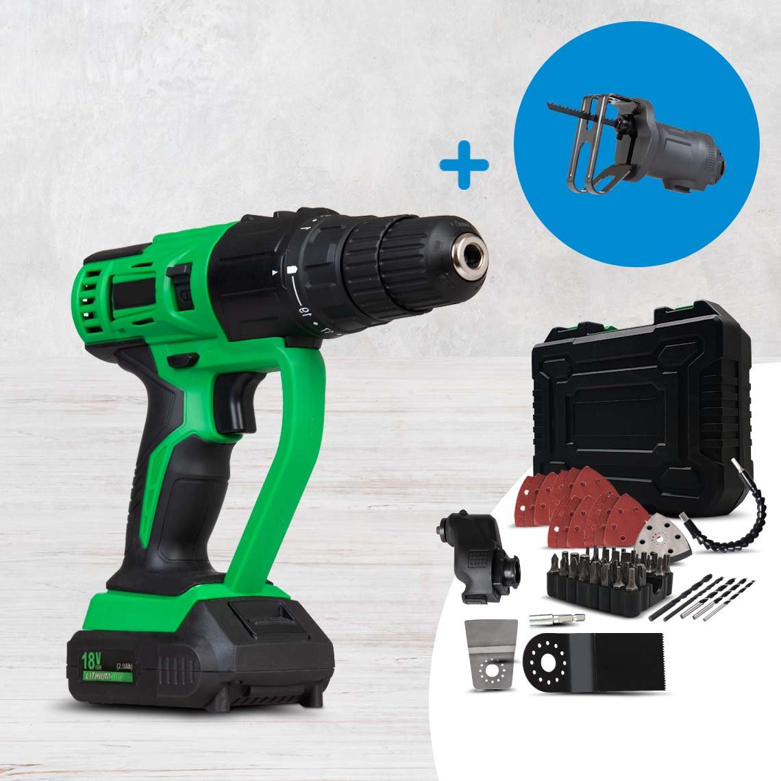 Hammersmith MultiTool Akku Multifunktionswerkzeug inkl. Stichsägenaufsatz