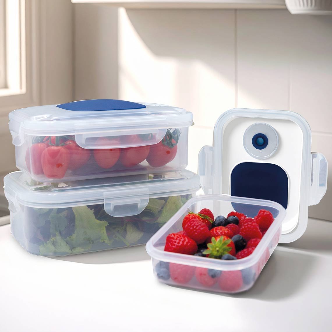 Livington Push&Vac Vakuum-Frischhaltedosen Set