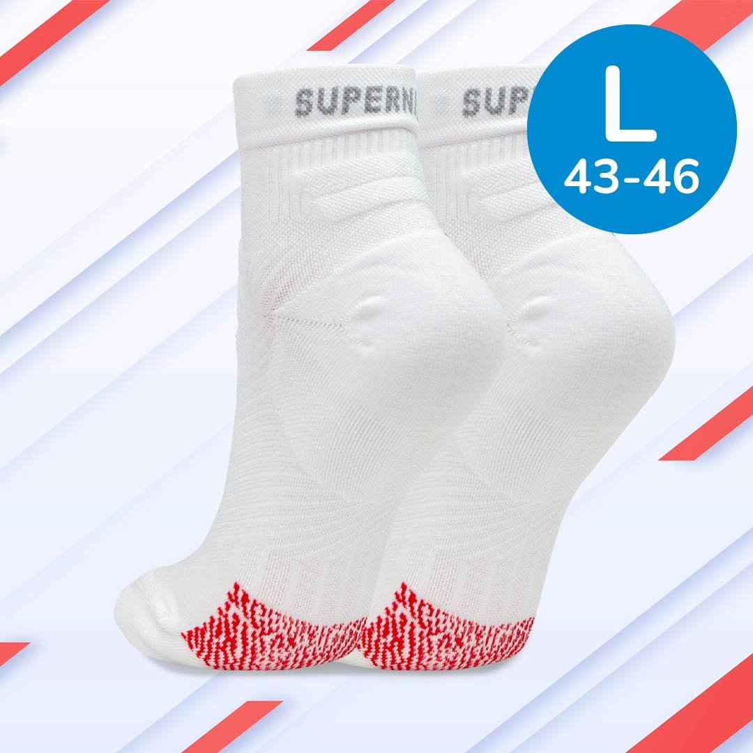 SuperNeuro Athletic Mini Crew Socken weiß / L (43-46)