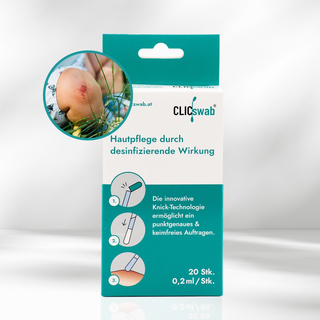 Thumbnail - CLICswab Hautpflege durch desinfizierende Wirkung