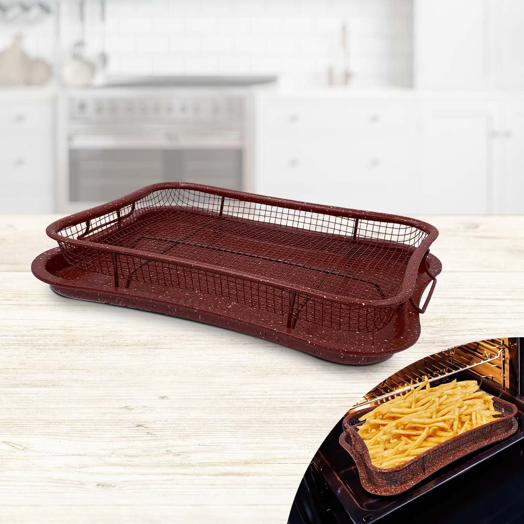 Thumbnail - Livington Super Crisper 3in1-Gitterkorb mit Abtropfschale
