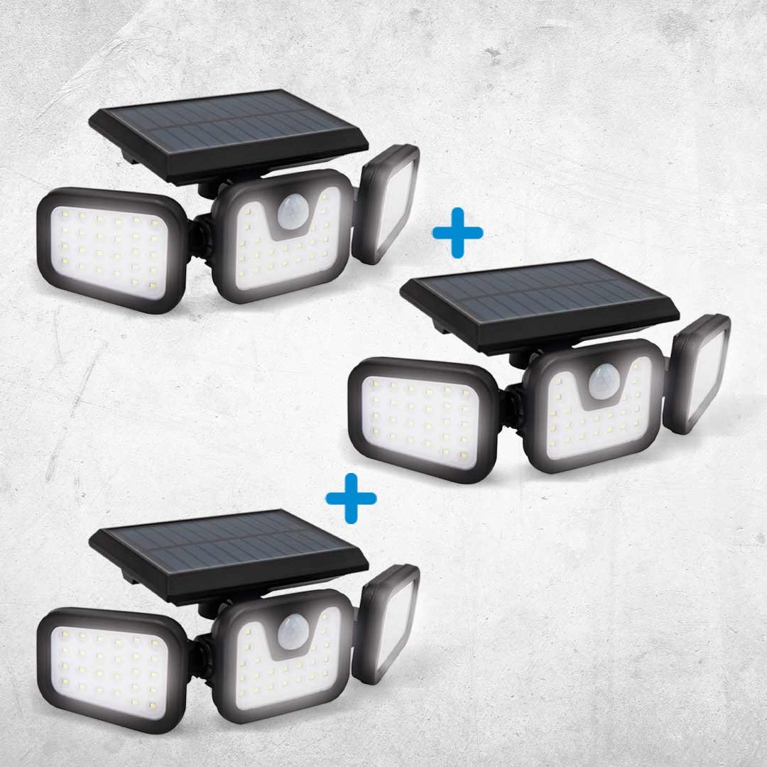 Thumbnail - Panta TrioSolar LED-Solar-Außenleuchte mit Sensor SPAR-SET 3 Stk.