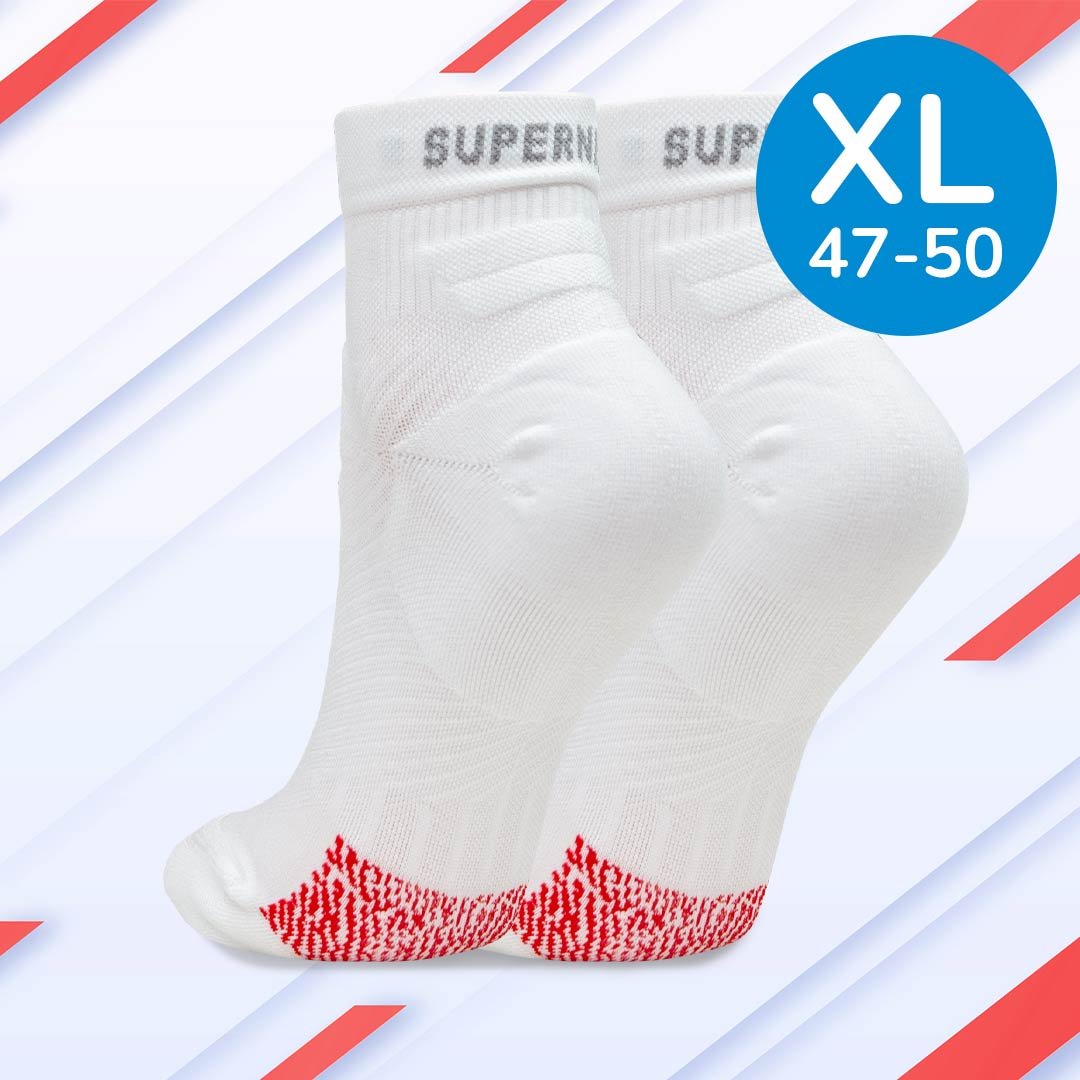 SuperNeuro Athletic Mini Crew Socken weiß / XL (47-50)