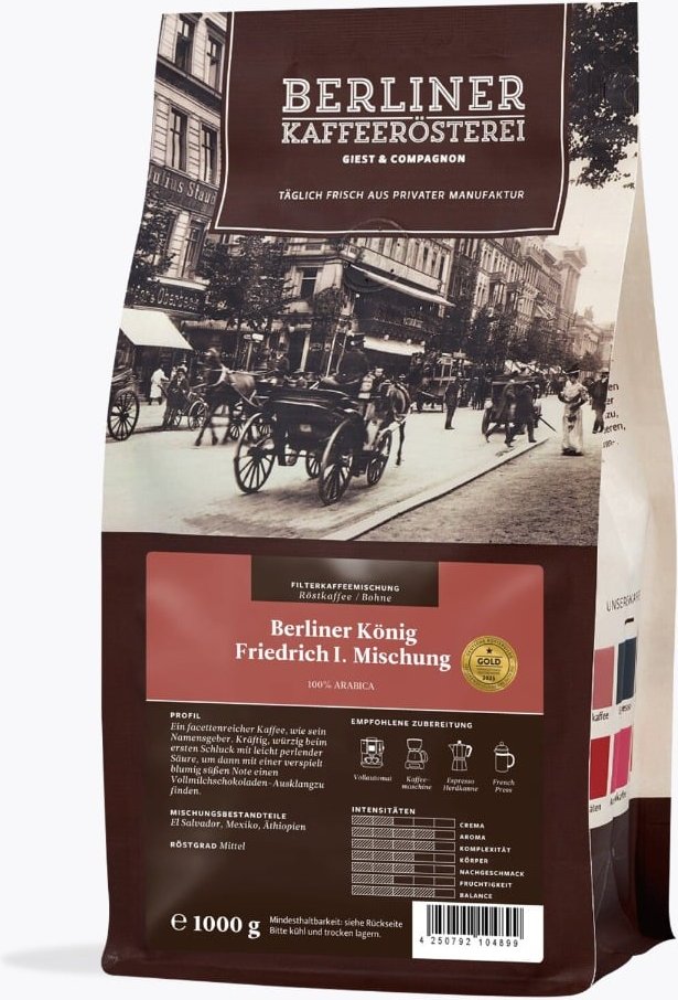 Berliner Kaffeerösterei Berliner König Friedrich I. Mischung 1kg