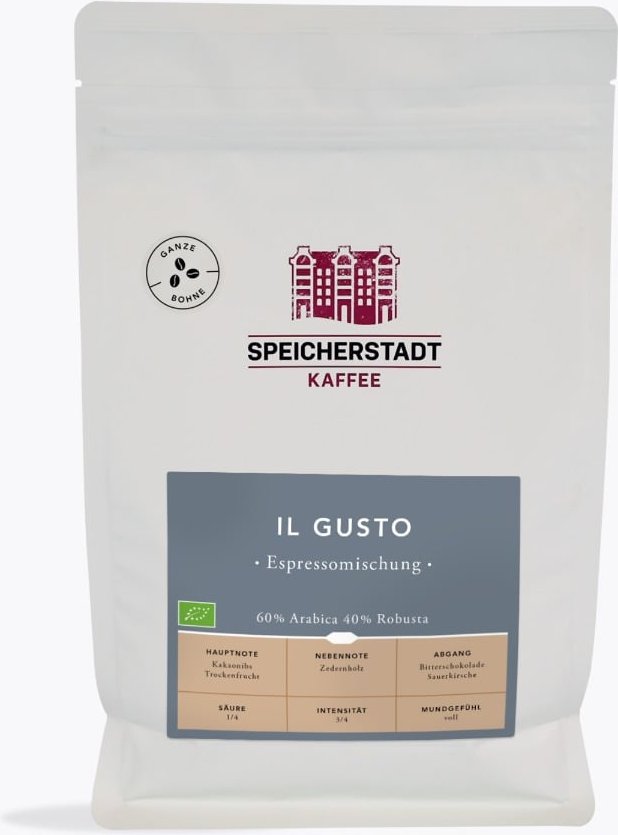 Speicherstadt Il Gusto Espressomischung Bio 500g