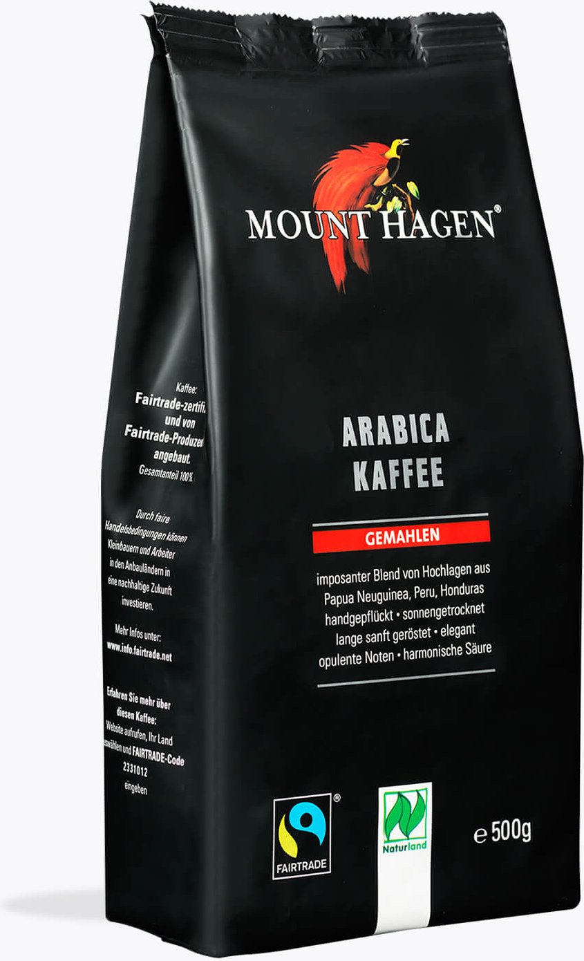 Mount Hagen Arabica Kaffee gemahlen Bio 500g