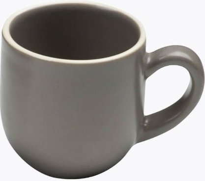 Molde Mandala Satin Matte Espressotasse Grau mit Weißem Rand