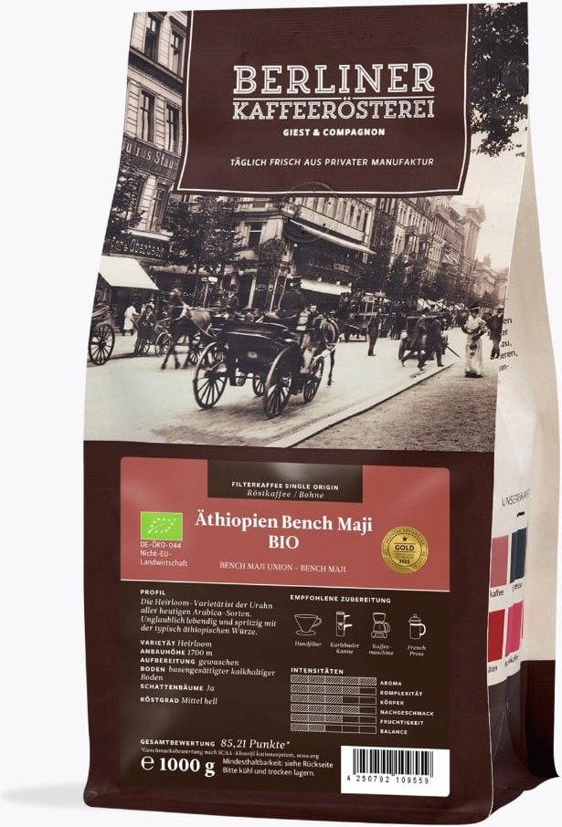 Berliner Kaffeerösterei Äthiopien Bench Maji Bio 1kg