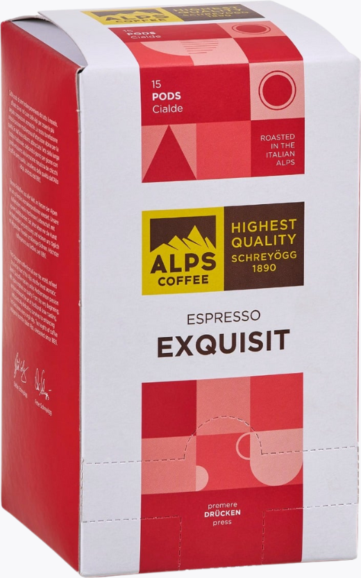Alps Coffee Espresso Exquisit 15 Pads